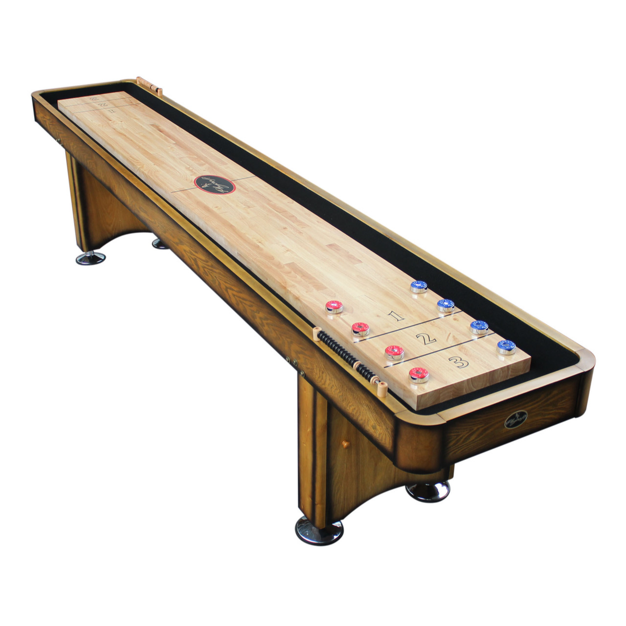 Playcraft | Georgetown Honey Oak | Shuffleboard Table | 12ft | 14ft | 16ft