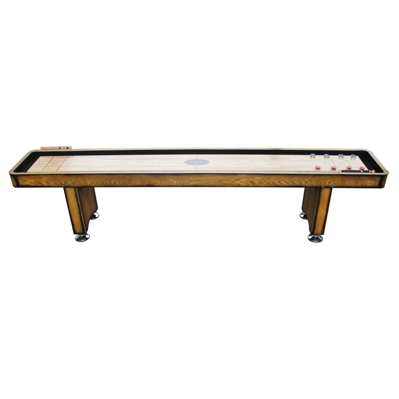 Playcraft | Georgetown Honey Oak | Shuffleboard Table | 12ft | 14ft | 16ft