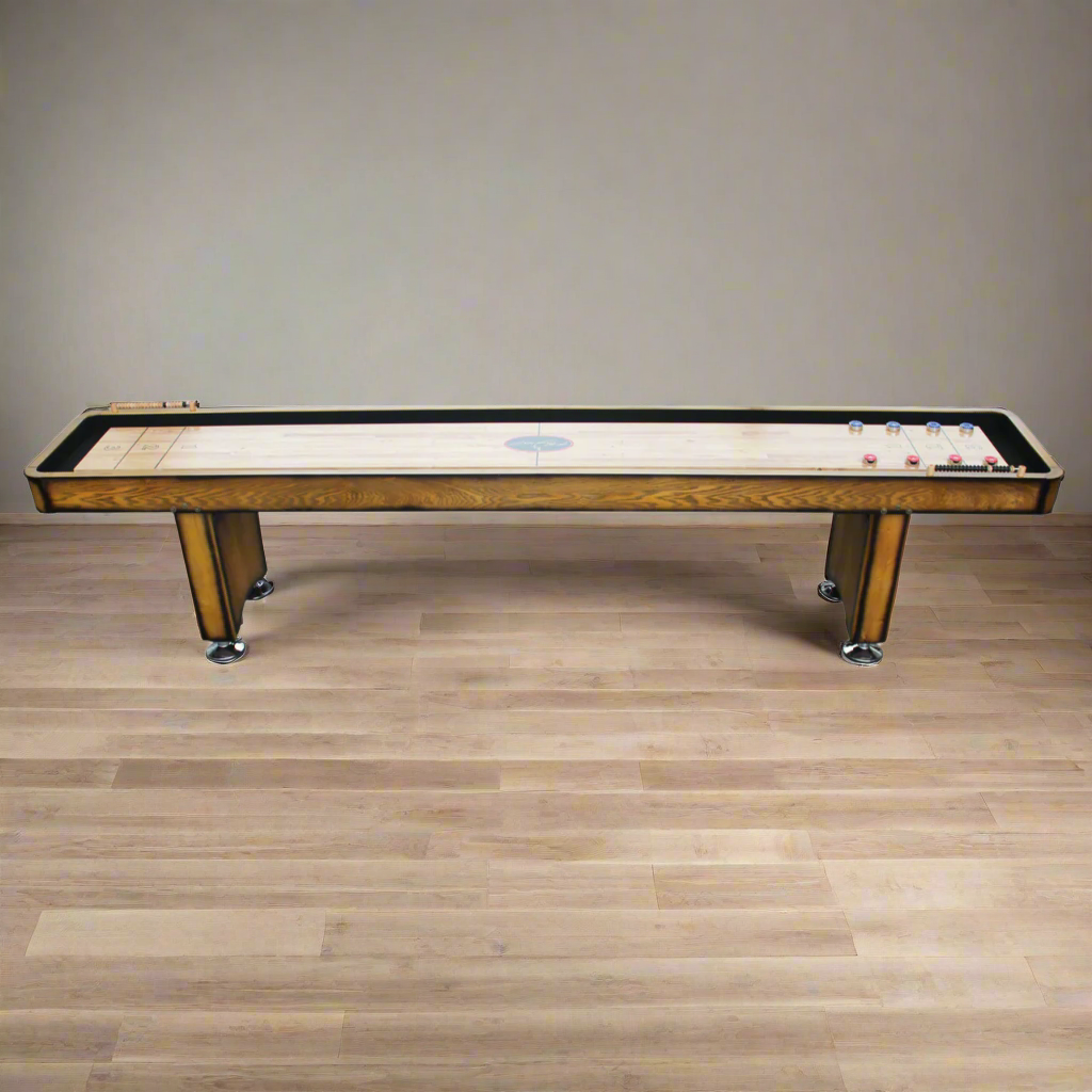 Playcraft | Georgetown Honey Oak | Shuffleboard Table | 12ft | 14ft | 16ft