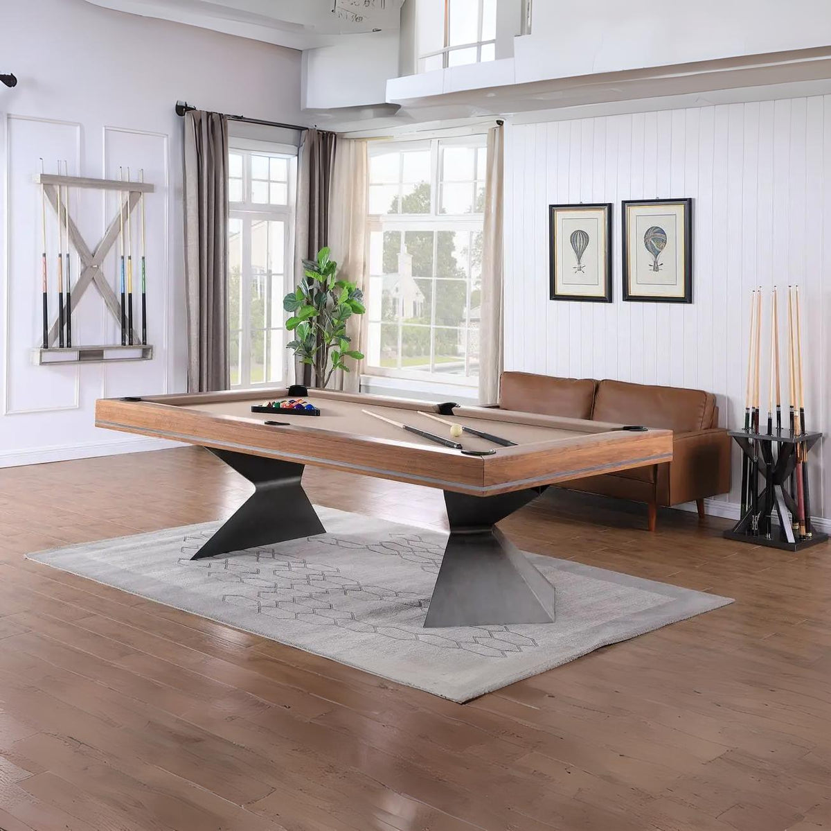 MCM | Berlin | Slate Bed Pool Table | Walnut | 8ft &amp; 9ft