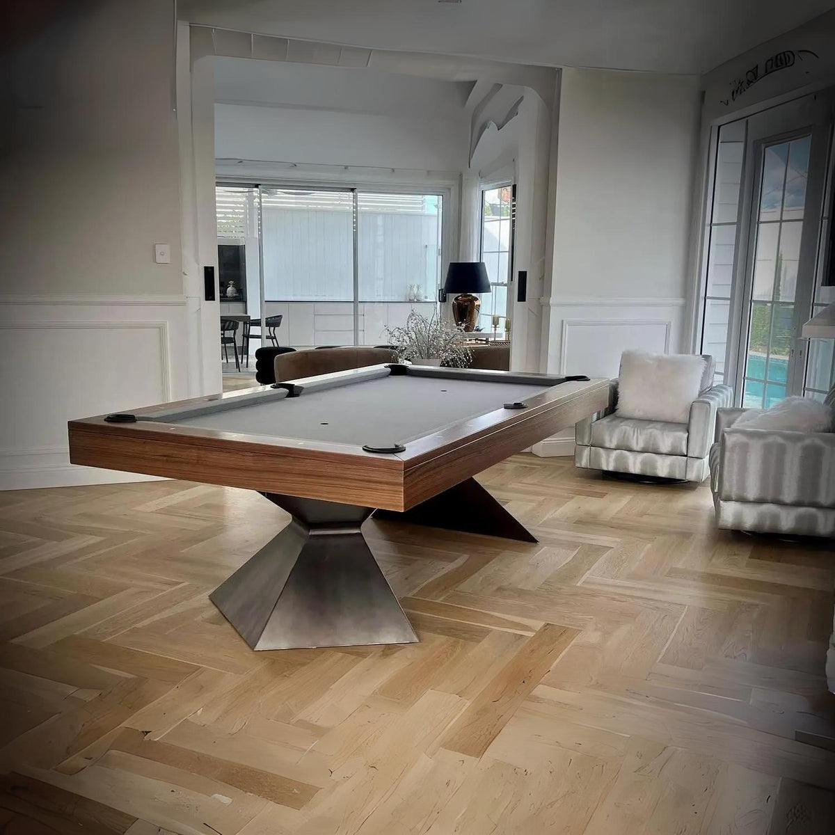 MCM | Berlin | Slate Bed Pool Table | Walnut | 8ft &amp; 9ft